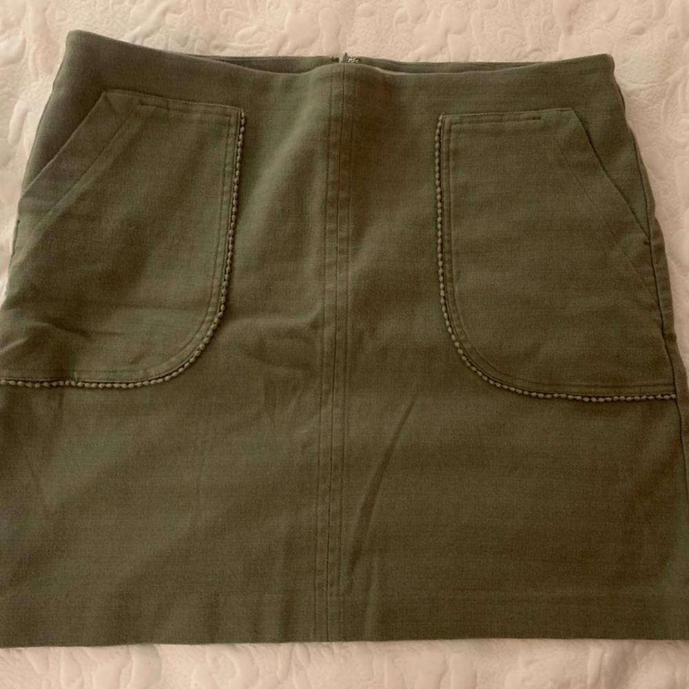 Loft Olive Mini Skirt